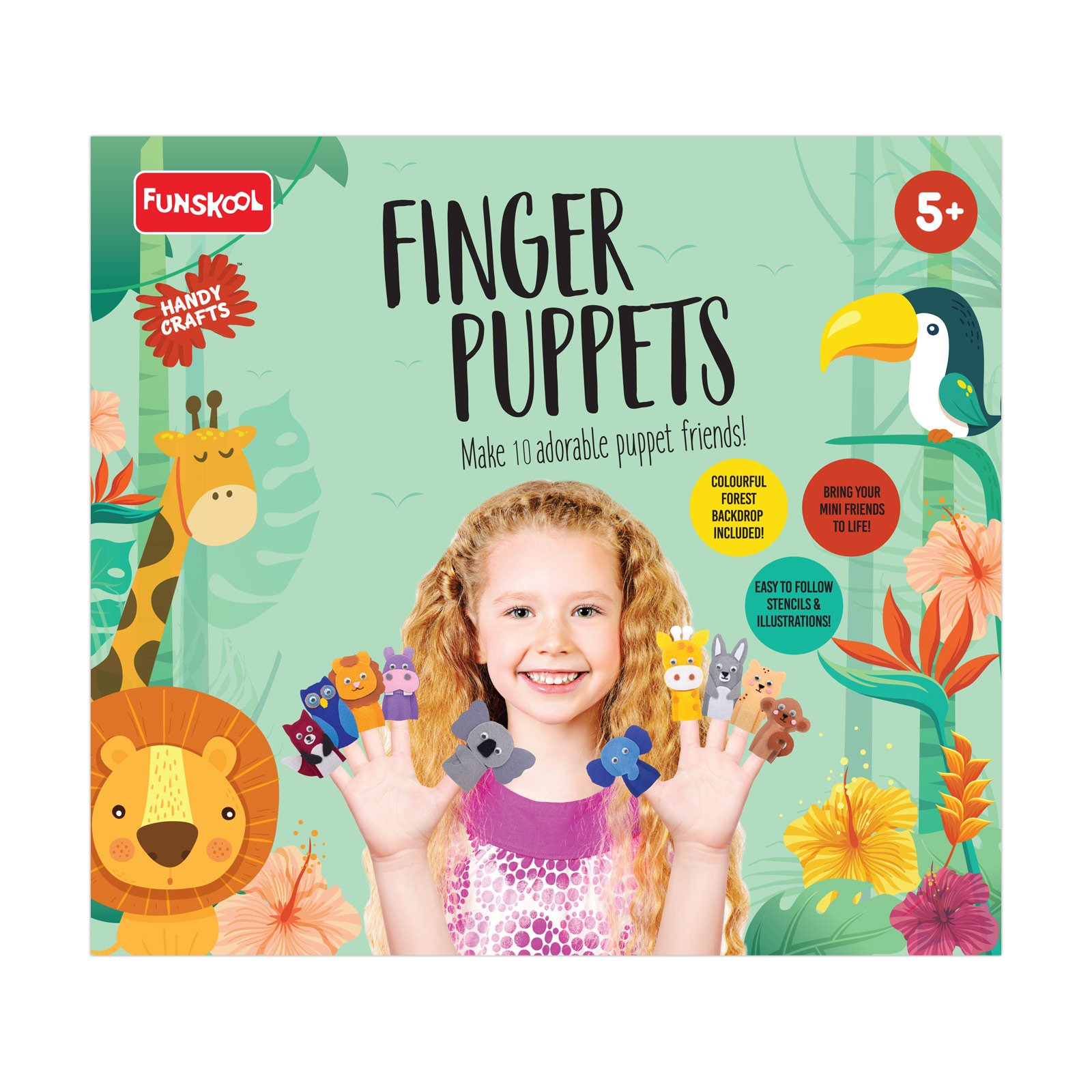 Finger Puppets Craft Kit – Create Adorable Animal Puppets (5+ Years)