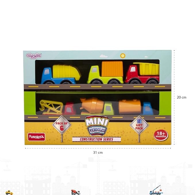 Funskool Mini Construction Vehicles Playset - Giggles Brand